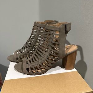 Strappy ankle booties/sandals